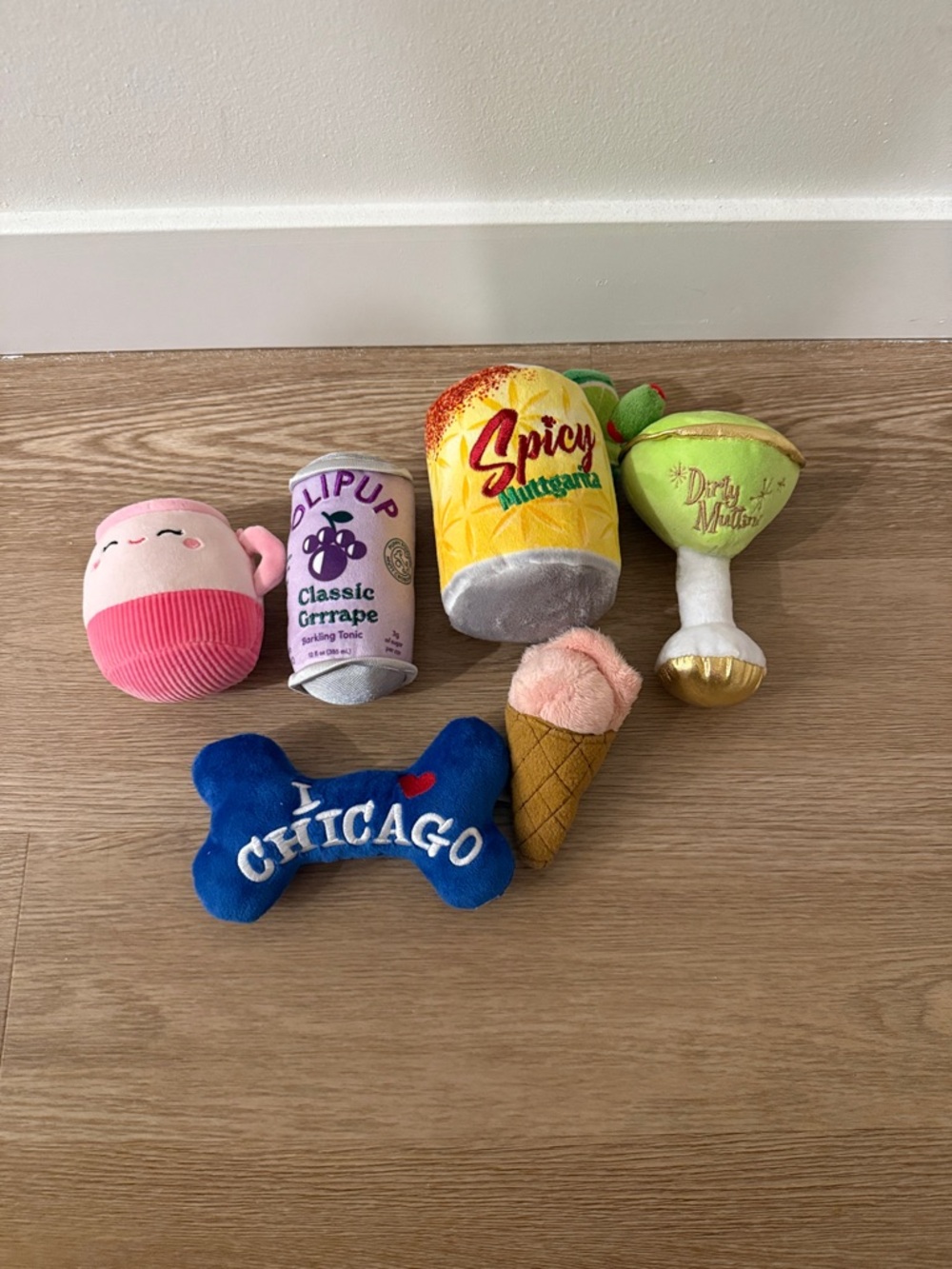 Assorted Plush dog Toy Set